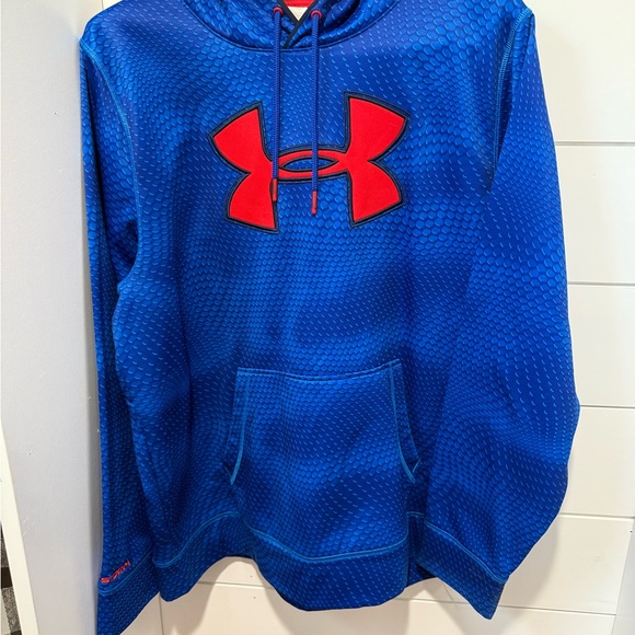 Under Armour Royal Blue Hoodie with Scarlet Logo - Picture 1 of 6